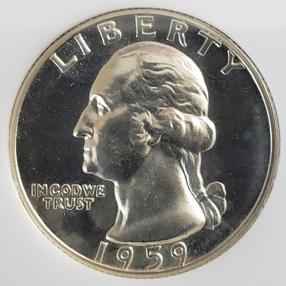 1959 Washington Silver Proof Quarter PR 68 - Picture 2 of 4